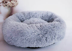 Round Plush Dog Bed for Small Dogs and Puppies